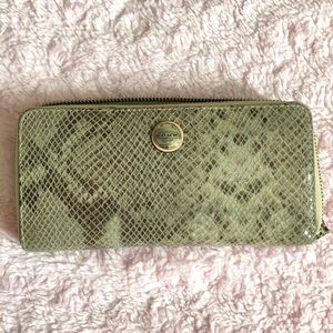 Coach Soft Snakeskin Accordion Wallet